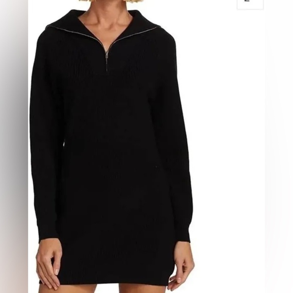 Wayf Grey Quarter Zip Dress